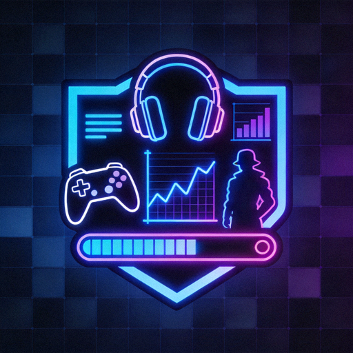 电竞比分网官方Logo，蓝色霓虹风格的电竞数据平台标识